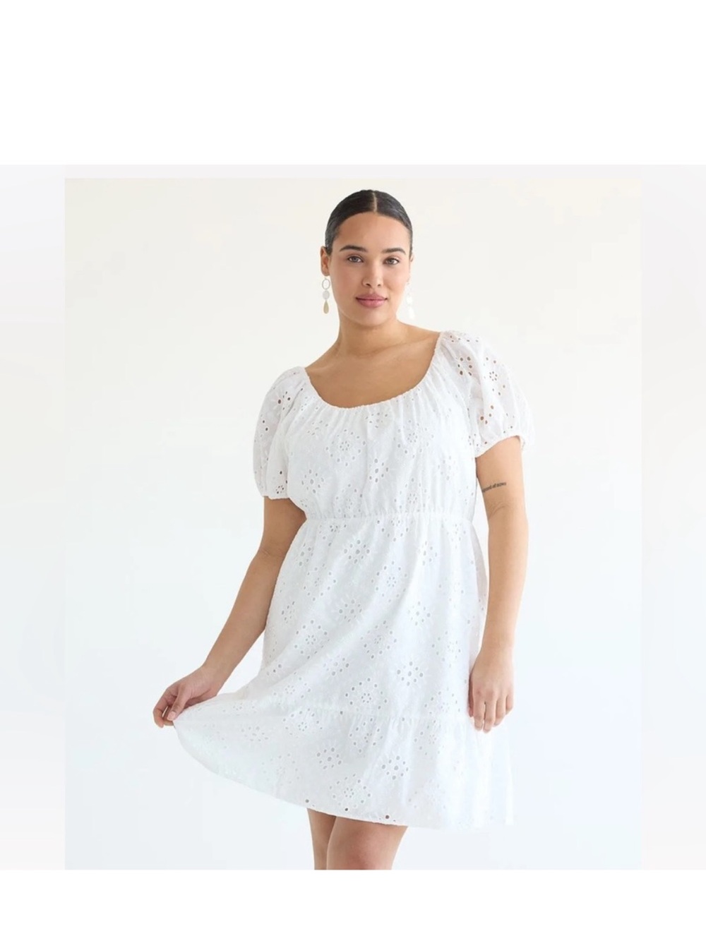 Reitmans White Eyelet Dress Size 2X
